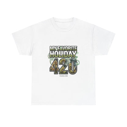 My Favorite Holiday 420 t-shirt 2 with smoking buds by FnCee