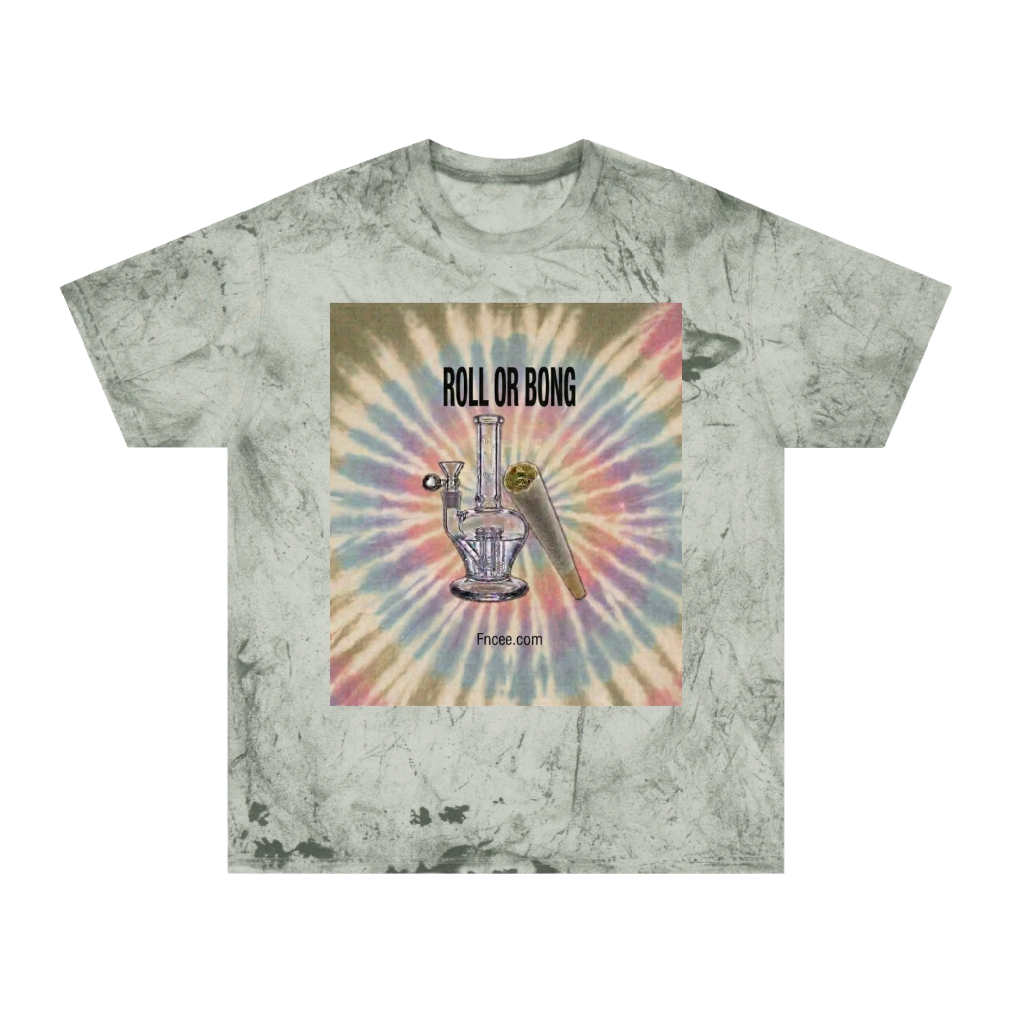 Tie-Dye Roll or Bong Graphic Tee — Retro Psychedelic Smoking Shirt - Image 6