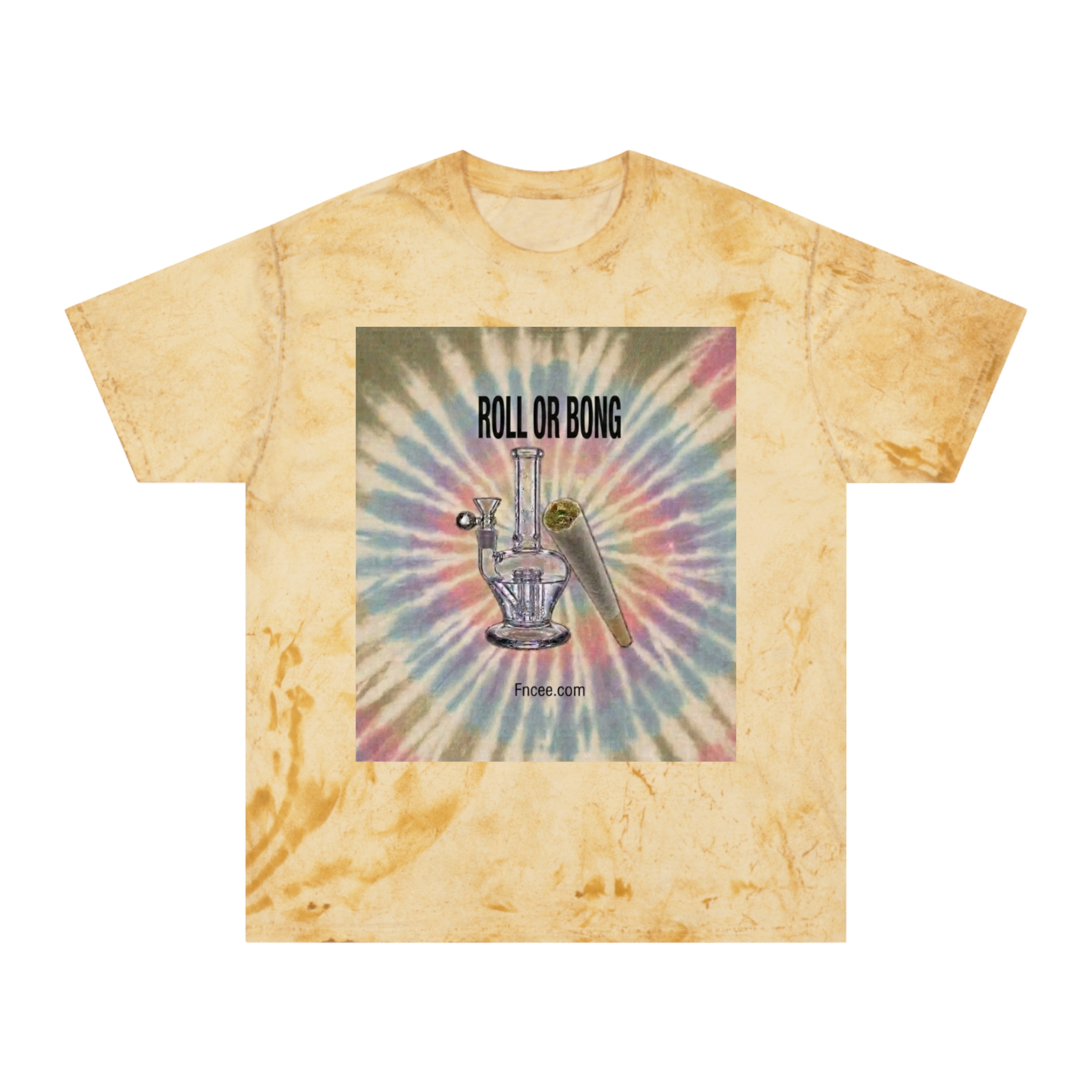 Tie-Dye Roll or Bong Graphic Tee — Retro Psychedelic Smoking Shirt - Image 5